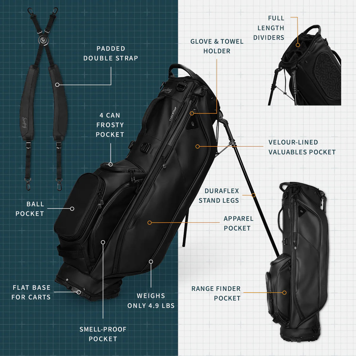 RYDER S-CLASS BLACK VEGAN LEATHER