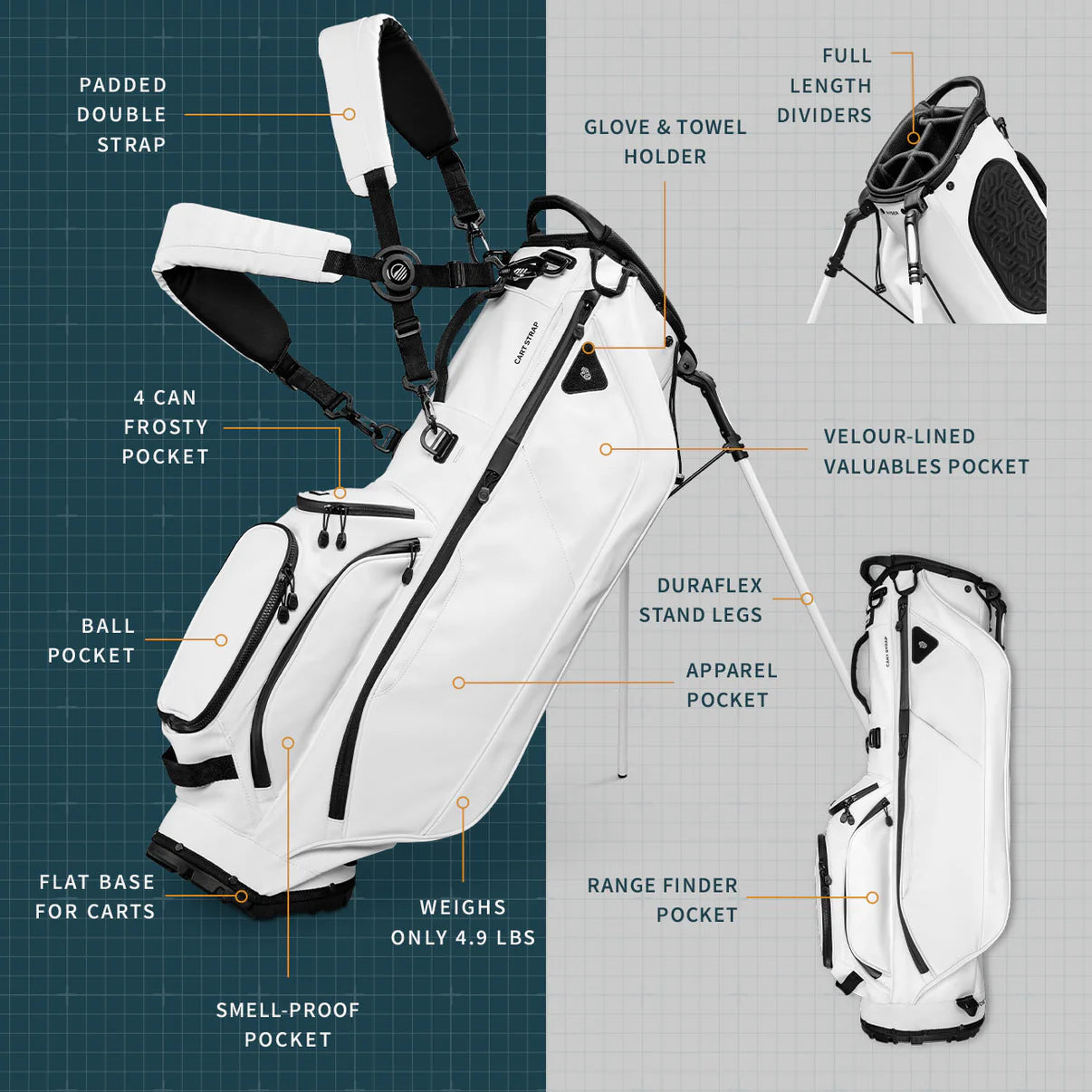 RYDER S-CLASS WHITE VEGAN LEATHER